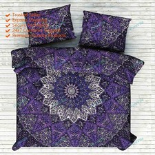 Indian Floral Mandala Quilt Duvet Cover Bedding Set Cotton Hippie Comforter