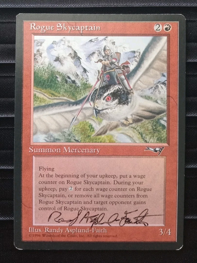 Mtg Rogue Skycaptain. Artist Signature 🎨 Alliances Reserved List. Lp [1996]
