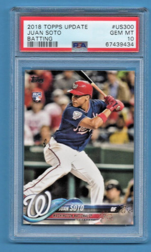 JUAN SOTO ~ ROOKIE Card #US300 ~ 2018 TOPPS UPDATE ~ PSA GEM MINT 10 ~ NATIONALS