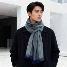 Sciarpe uomo nappa a righe foulard avvolgente autunno inverno caldo