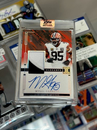 2024 Impeccable Myles Garrett Elegance Patch On Card Auto - /35 - Browns Rams