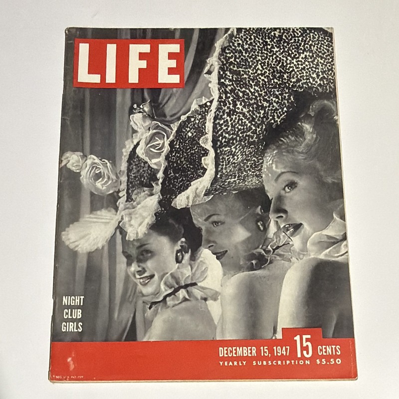 LIFE Magazine December 15 1947 Illustrated English News Night Club Girls Santa