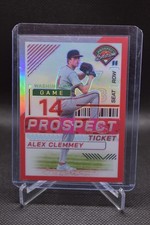 Alex Clemmey /199 2025 Panini Prospect Edition Red Prizm Nationals #200