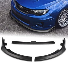 3Pcs Front Bumper Lip Spoiler Splitter Trim Matt Black 08-10 Impreza WRX STI