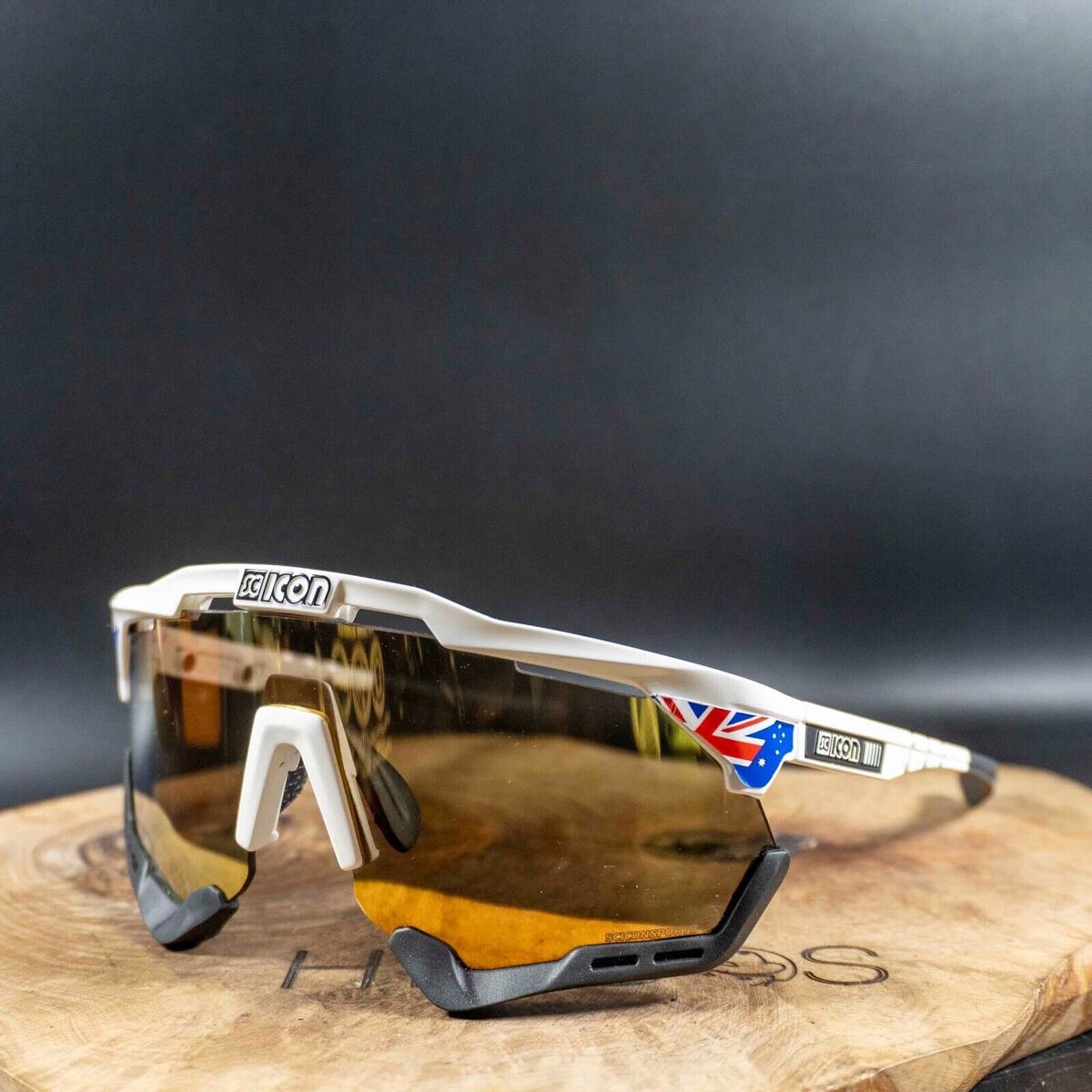 SCICON Aeroshade XL Cycling Sunglasses White Frame Bronze SCICON Aeroshade XL Cycling Sunglasses White Frame Bronze