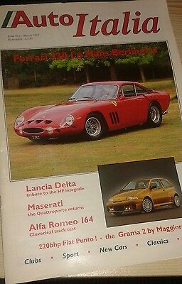 Auto Italia First Issue 1 March 1996 Ferrari 330 Lancia Delta Alfa Maserati Ebay