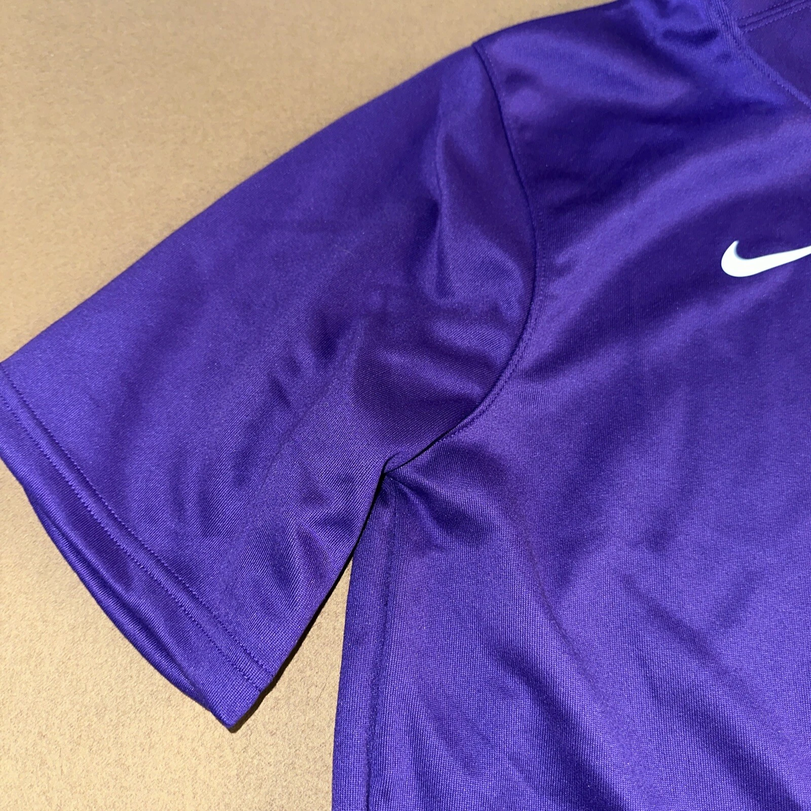 PALM ANGELS FELPA CON CAPPUCCIO PULLOVER NIKE DRI FIT SS da uomo alta S viola nuova!
