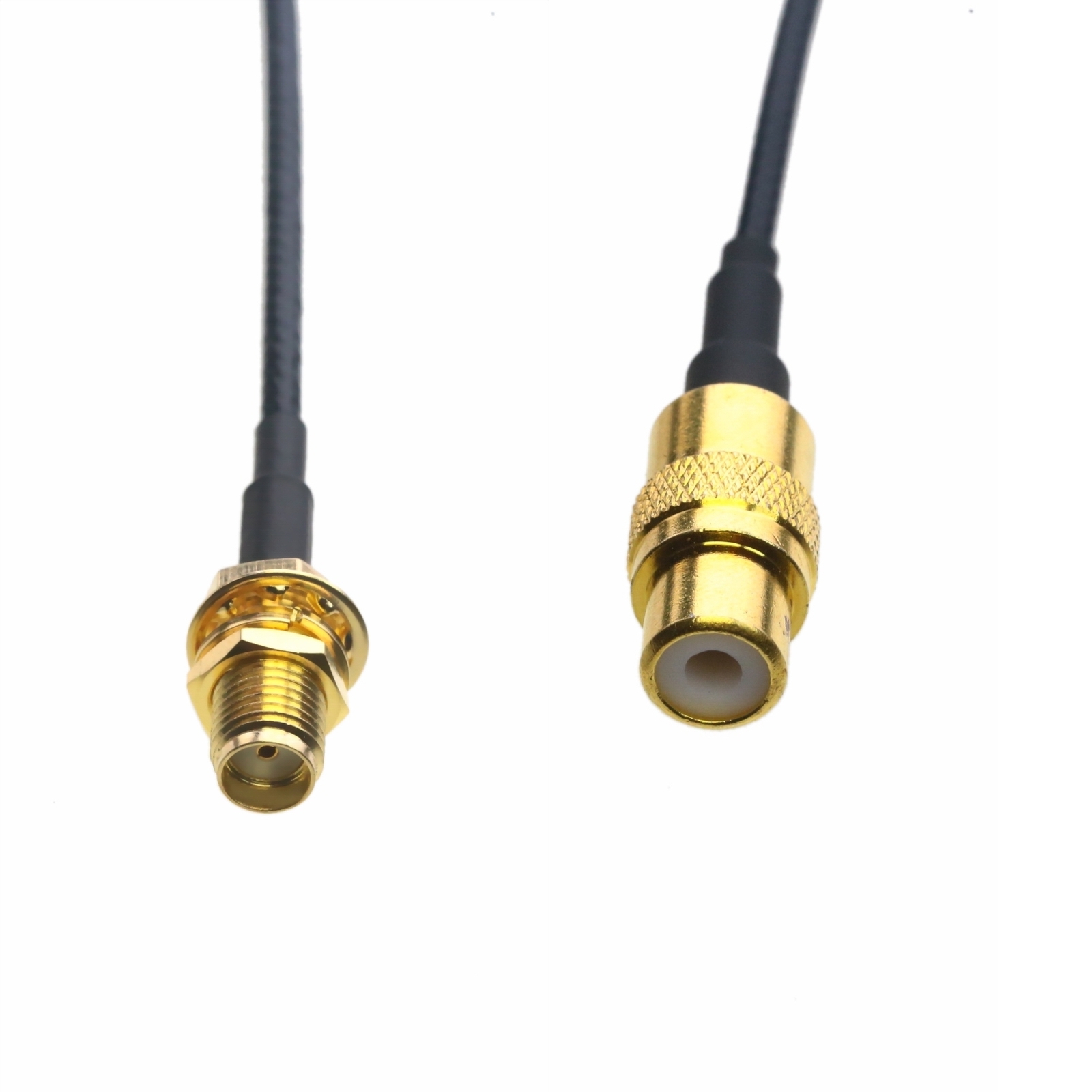 RF DVB Cable Phono RCA jack to SMA female nut bulkhead RG316 6