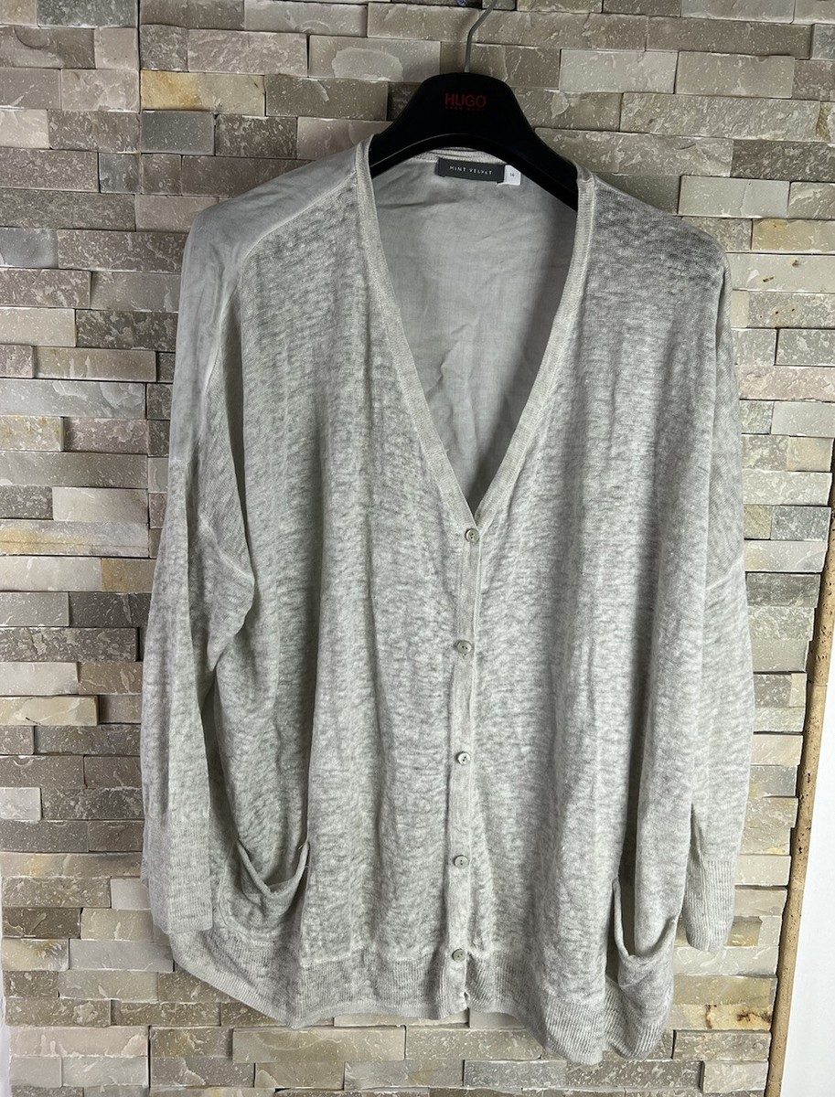 Mint Velvet ladies size 16 Linen viscose grey cardigan | eBay