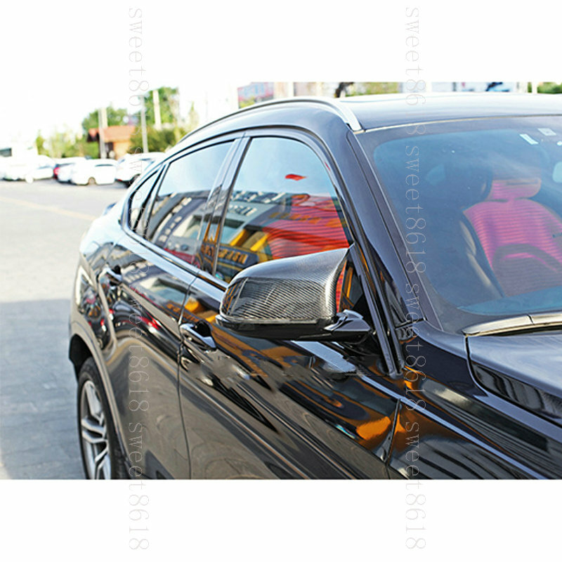 2pcs Real Carbon Fiber Side Wing Mirror Replace Cover For BMW X3 X4 X5