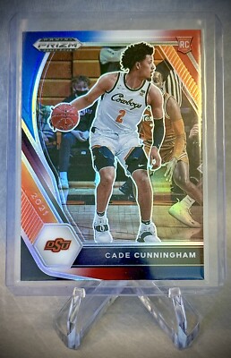 2021 Panini Prizm Draft Picks - CADE CUNNINGHAM - Red White & Blue Rookie #1