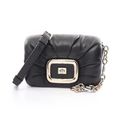 Roger Vivier Viv Shock Mini Shoulder Crossbody Bag RBWAOGJ0100YDRB999 Leder BK