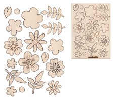 Sagome in legno fiorellini