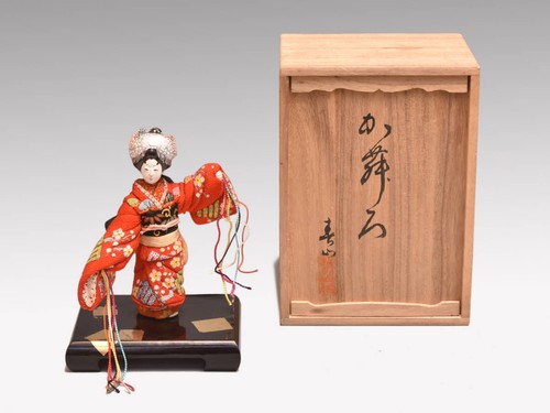 Vintage Japanese Doll early Showa era Japanese doll Kimono W/B 11cm Kamuro Doll - Imagen 2 de 7