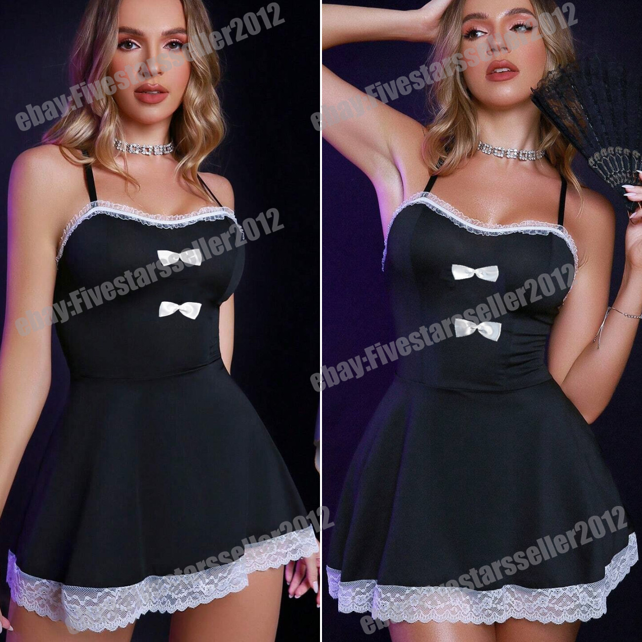 Women's Silk Cami Dress Sexy Lingerie Babydoll Chemise Valentine Fantasy Costume