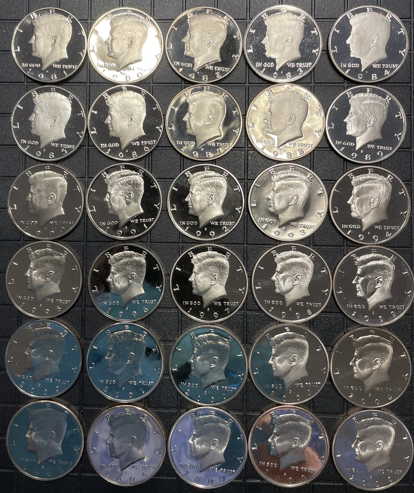 1980 - 2009-S Gem PROOF Kennedy Half Dollar Coin Collection 30 Coins from sets - Image 4 of 4