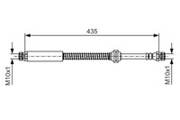 Bremsleitung Flex. VW T. Caddy 04-15 Le/Pr