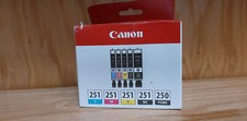  5 Pack Genuine Canon PGI-250/CLI-251 Ink Cartridges Black/Cyan/Magenta/Yellow