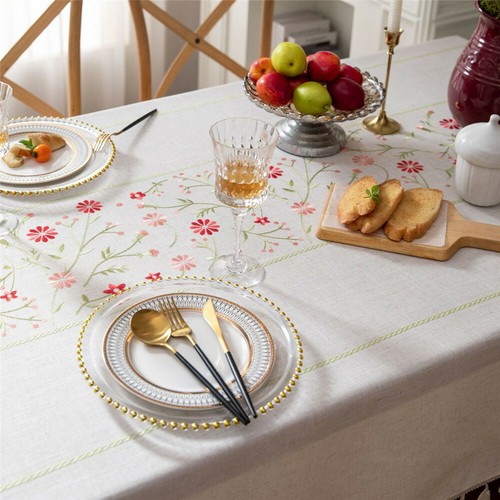 Vintage Tablecloth Dining Table Cloth Cover Kitchen Wedding Party Home Decor - Picture 30 of 43