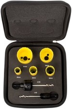 Starrett Hole Saw Kit - Electricians Hole Saw Set 7pc KDC05021 Deep Cut Bi Metal