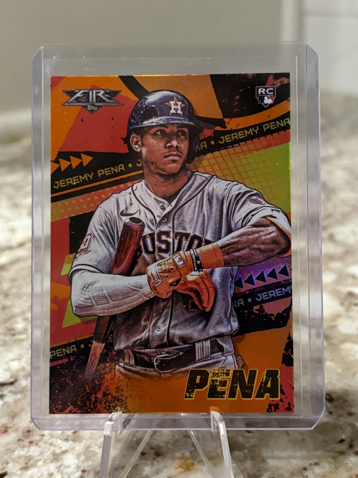 2022 Topps Fire Orange #71 JEREMY PENA ROOKIE RC /299 HOUSTON ASTROS