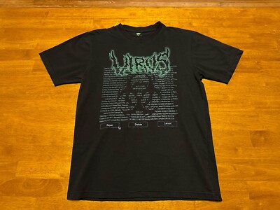 Virus Clothing Virus Detected Glitch Black Tshirt Medium *Read*