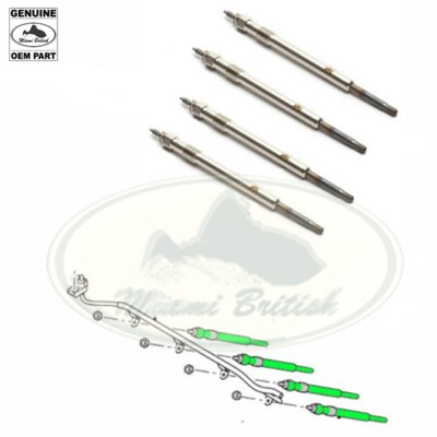 LAND ROVER GLOW PLUG SET x4 DEFENDER 2.4L 07-11 LR004377 OEM
