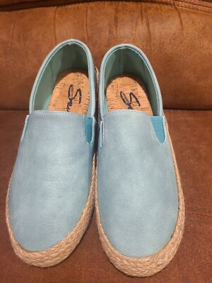 SEVEN7 Shoes Womens Turquoise Espadrille Slip On Cape Verde Size 6