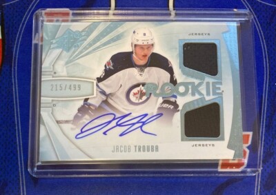 JACOB TROUBA RC 2013-14 UD SPX    JERSEY AUTOGRAPH #192   xxx/499 ROOKIE