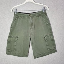 Boy Scouts of America Boy Cargo Shorts 16 Green High Rise 10" Inseam
