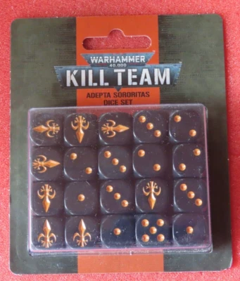 Set dadi Kill Team Adepta Sororitas nuovo con scatola WH40K Games Workshop Warhammer 40k