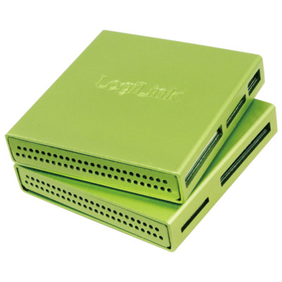 LogiLink CR0021 Cardreader USB 2.0 All-in-One Alu grün im MINI Format