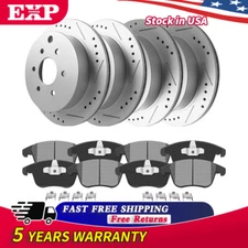 Front & Rear Drilled Rotors Brake Pads for Nissan Xterra Frontier Suzuki Equator