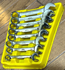  Mac Tools Usa 10-19mm Wrench Set Metric Combo Lot Short Stubby Yellow Tray