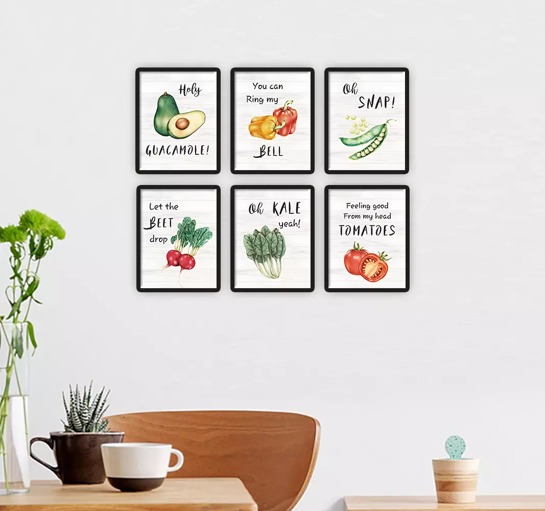 Baking Print Set Funny Kitchen Print Set Kitchen Puns 