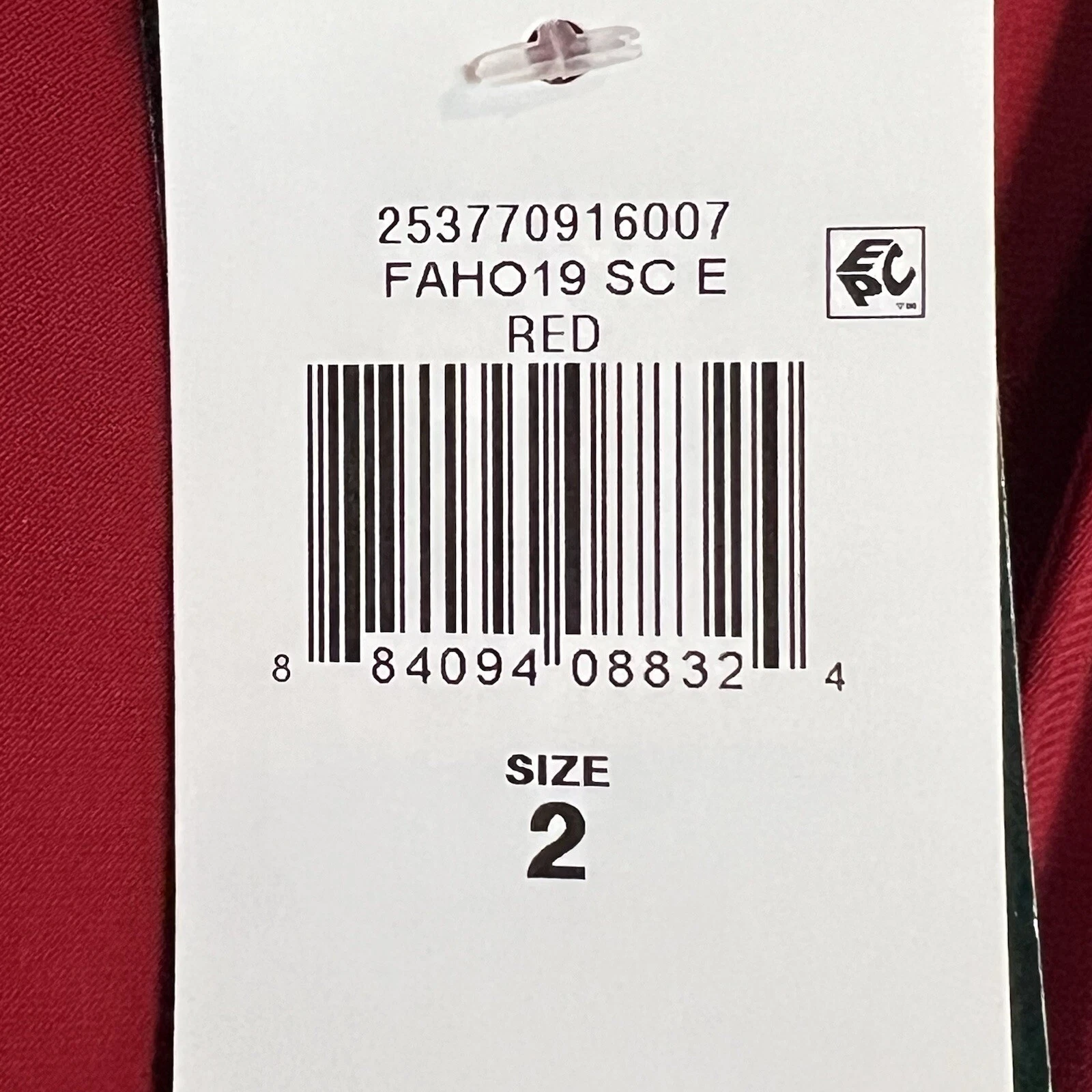 VALENTINO Abito rosso Lauren Ralph Lauren taglia 2 manica svasata scollo a V spilla nuovo con etichetta