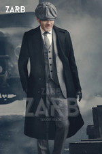 Men's 3-Piece Gray Tweed Suit, Custom Made Peaky Blinders Vintage Wedding Attire