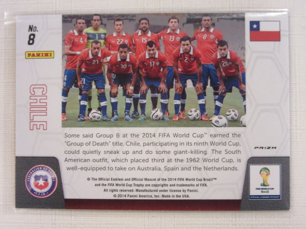 2014 Panini Prizm FIFA World Cup Soccer Red & Yellow Prizm Team