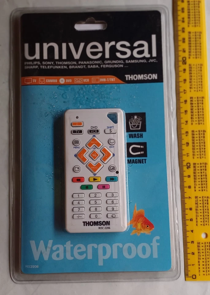 MANDO CONTROL REMOTO UNIVERSAL THOMSON ROC2206 2 EN 1 TV-DVD-TDT ETC. CON IMAN - Imagen 4 de 4