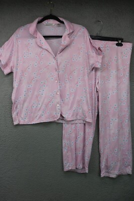 Max Studio Sleepwear Floral Pajama Set-Size Medium-Capri