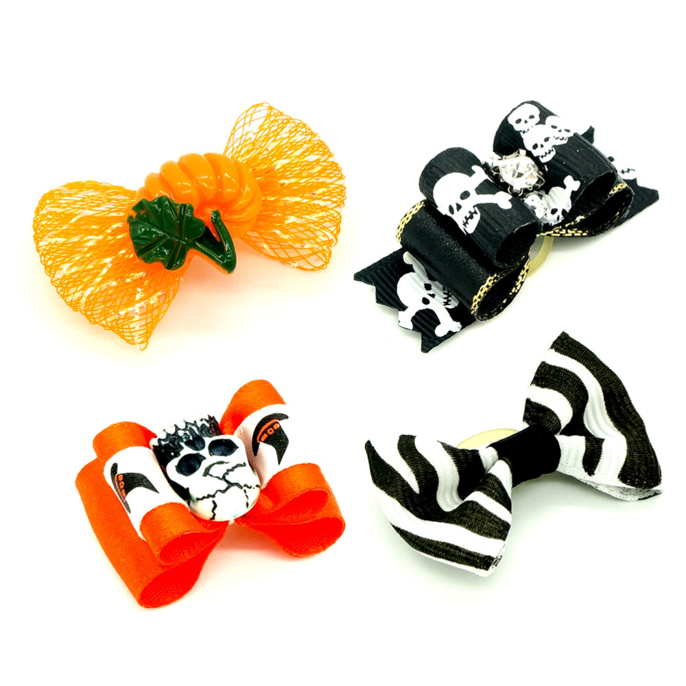 24 Pcs Halloween Hair Clips Dogs Hair Clips Little Pets Dog Hair Bows