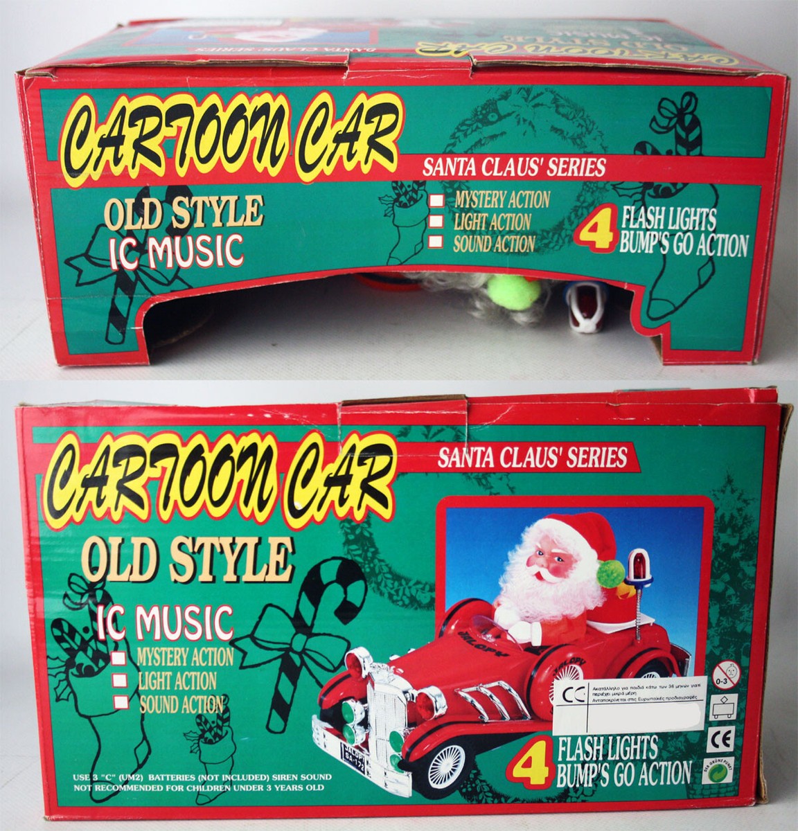 VINTAGE 1984 OLD STYLE CARTOON CAR MUSICAL SANTA 12