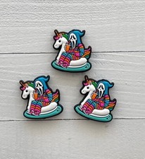 Silicone Focal Beads for Pens, For Tumbler Charm, 3 Pcs, Ghost On Unicorn Float