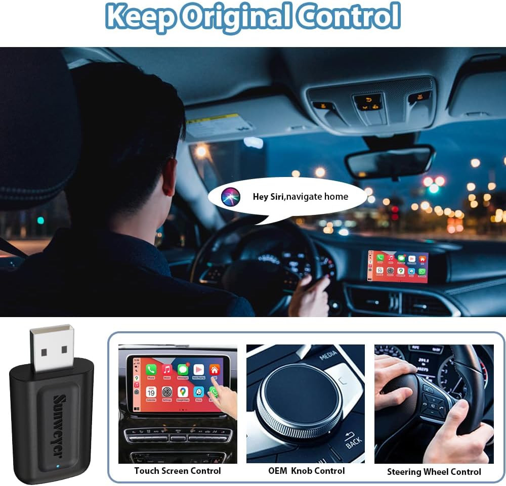 OFFERTA 2024: Adattatore Carplay e Android Auto Wireless 2 in 1 - Stock Limitato - 4