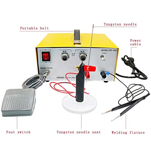 Machine à Souder Par Points 80A DX-808 Pour Bijoux - 220V, Portatif, Or/argent
