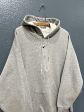 Vintage Nike Center Check Swoosh Flawed Gray Hoodie Size 2XL Men s