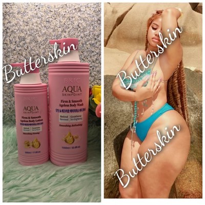 Aqua skinpoint firm & smooth ageless Body Lotion & bodywash glutathione&retinol 