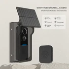 Solar Powered Wireless Intercom Doorbell Video Home Systems Motion Detection