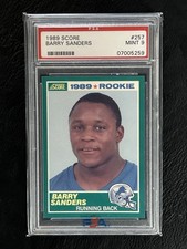 1989 Score - 1989 Rookie Barry Sanders #257 (RC) PSA 9
