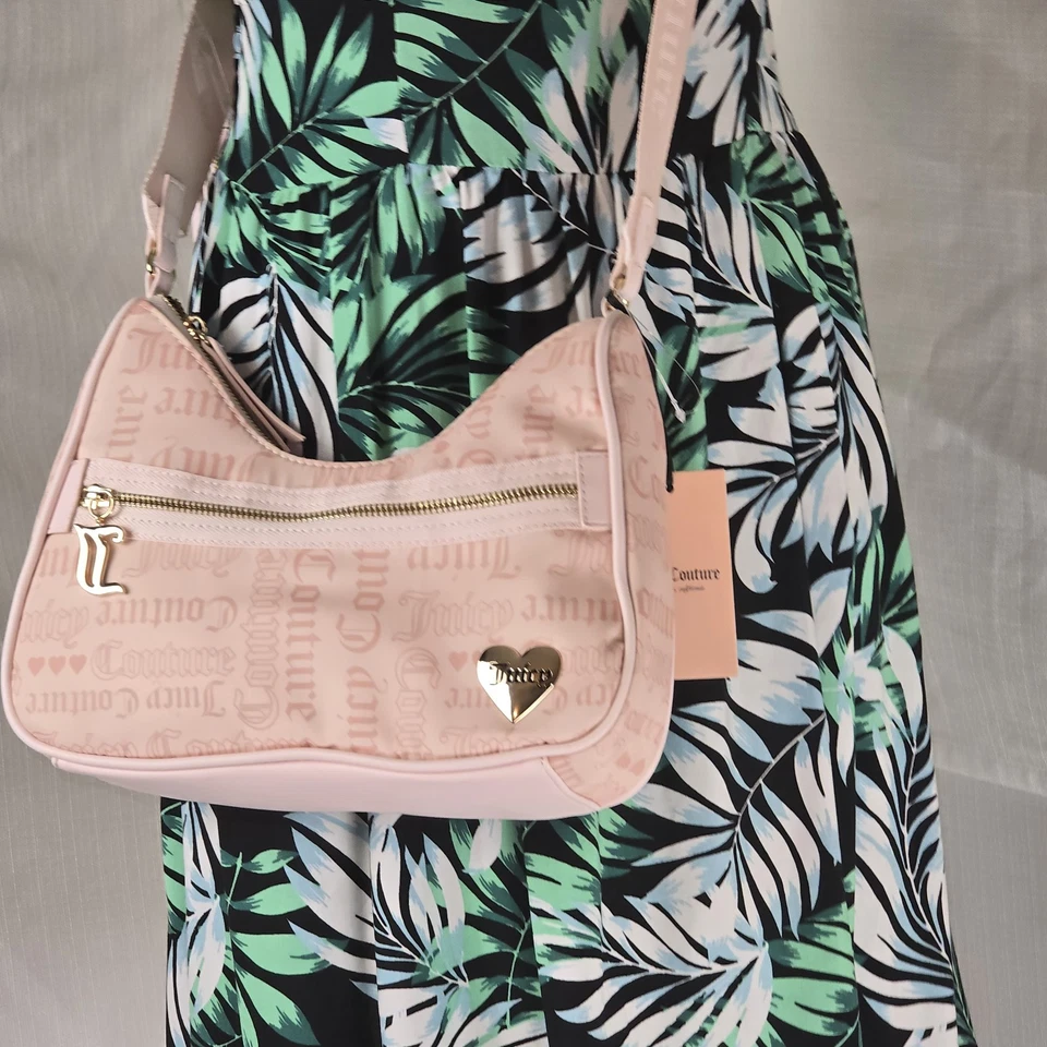 Bolso Bandolera Juicy Couture Rosa Logo - Cartera Vintage Y2K, Bolso de Mano para Mujer, Clase Foto 3 de 4